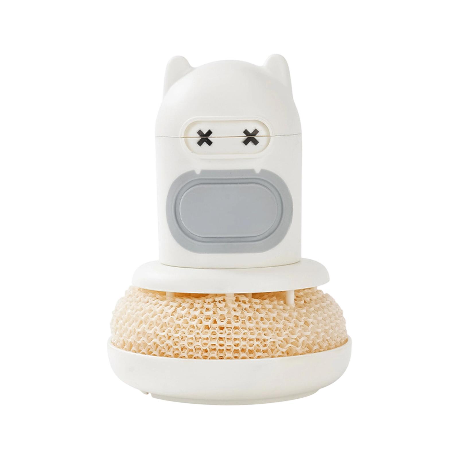 

Бытовая щетка для уборки Кухонная мультяшная щетка нажимного типа Креативная милая щетка для мытья посуды Новая щетка для мытья посуды One Size белый