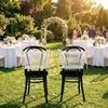 2PCS French Romantic Wedding Chair Back Lace Cover Reusable Creative Strap Chair Cover Multi Purpose Wedding Chair Decoration