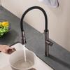 Copper Kitchen Hot And Cold Wash Basin Faucet Gun Grey Retractable Universal Rotary Sink Faucet Pull Down Kitchen Faucet