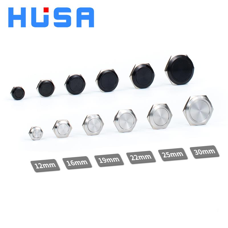 

12MM 1NO Ultra Short Metal Push Button Switch Self Resetting Micro Stroke Switch With Light Two Three Color Hotel Doorbell 220V