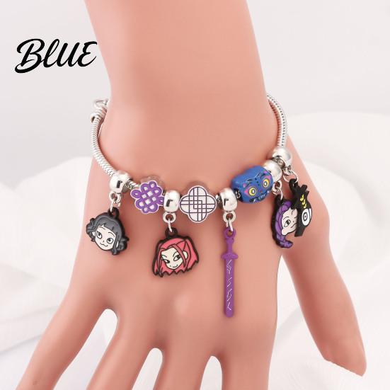 Bracelet Demon Hunters-Inspired Zinc Alloy Enamel Cat Charms Snake Expression