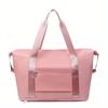 Large Capacity Travel Duffel Bag - Pink Nylon Gym & Travel Tote, Lightweight Luggage Handbag, Versatile Sports Bag