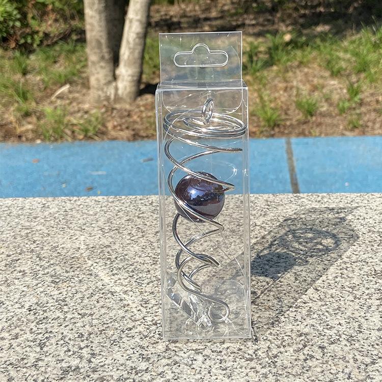 Obrotowy Kryształowy Spiralny Ogon Kula Wisiorek Spinner do Wiatru Ogony Wiszące Dekoracyjne do Spinnerów Kuranty Ogród Zewnętrzny i Podwórko