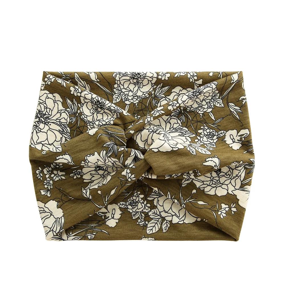 Simple Soild Color Twisted Extra Large Thick Wide Headbands Elastic Turban Workout Sports Hair Band Headwear