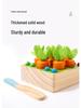 Montessori Toddler Puzzle: Four-in-One Fine Motor Skills Wooden Toy with Carrot Pulling and Cutting Fun