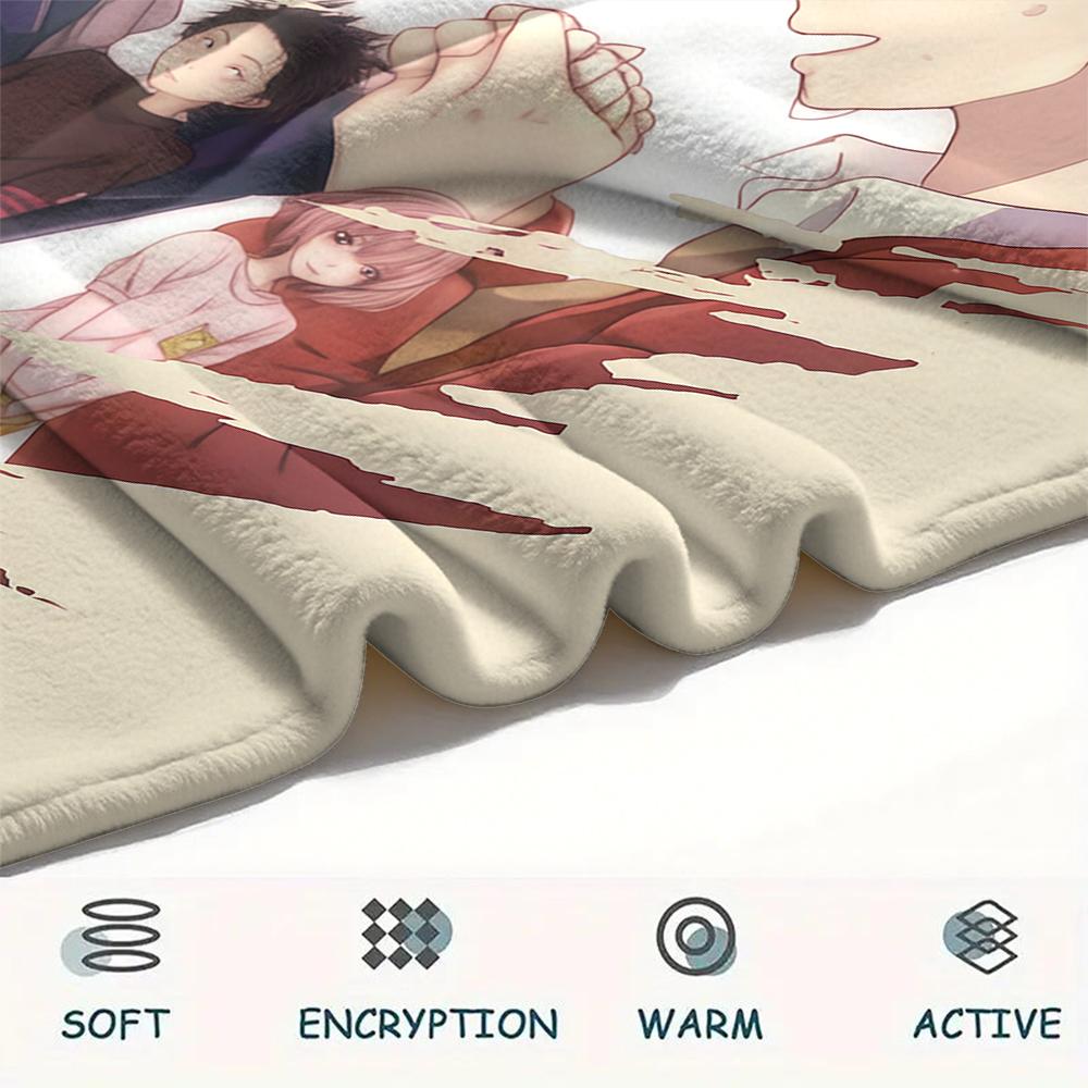 1PC A Silent Voice Print Flannel Blanket, High Quality All Seasons, Home Decor, Warmth and Comfort, Perfect for Christmas Gifts