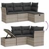 VidaXL Garden Lounge Set with Cushions 4 Pcs, Patio Sofas, Patio Furniture Set, Outdoor Furniture, Grey 3263118