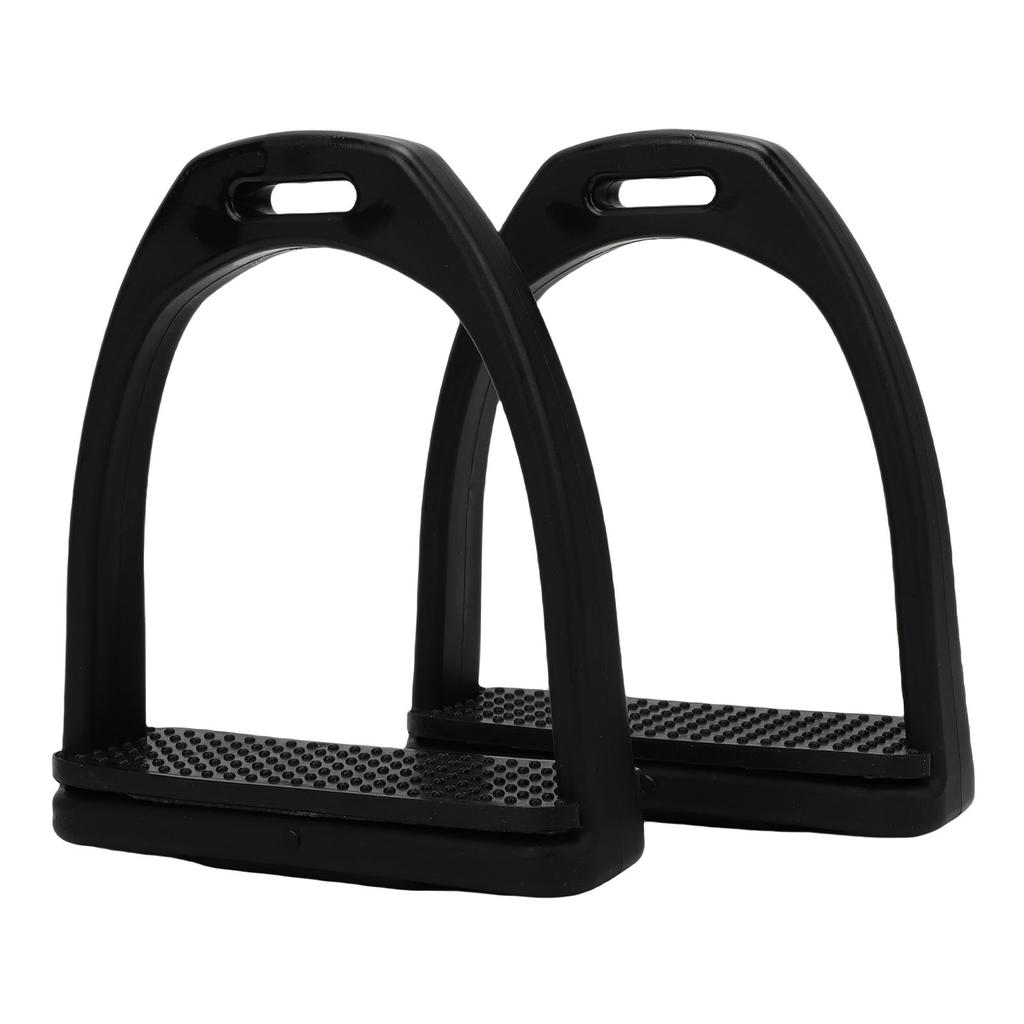 2PCS High Strength Stirrups Engineering Plastic Anti Slip Safety Stirrups for Horse Riding Accessories Black