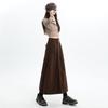Corduroy High-waisted A-line Skirt for Women In Autumn Korean Style Versatile Slim Temperament Mid-length Skirt for Women In Autumn