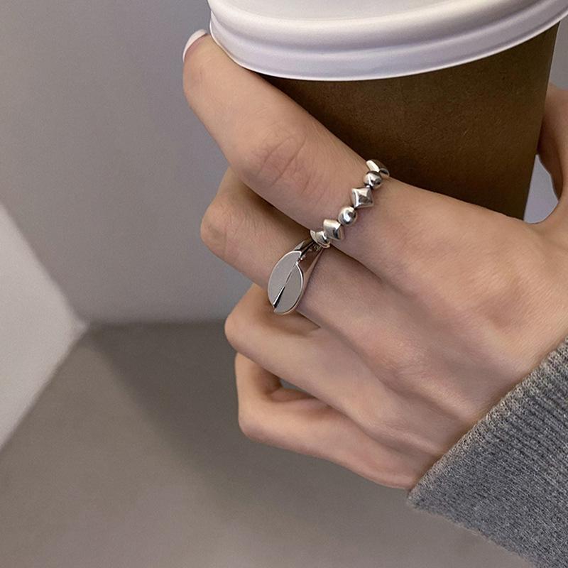 Trendy Inspired Korean Adjustable Ring In Pure Silver For Fashionforward Women