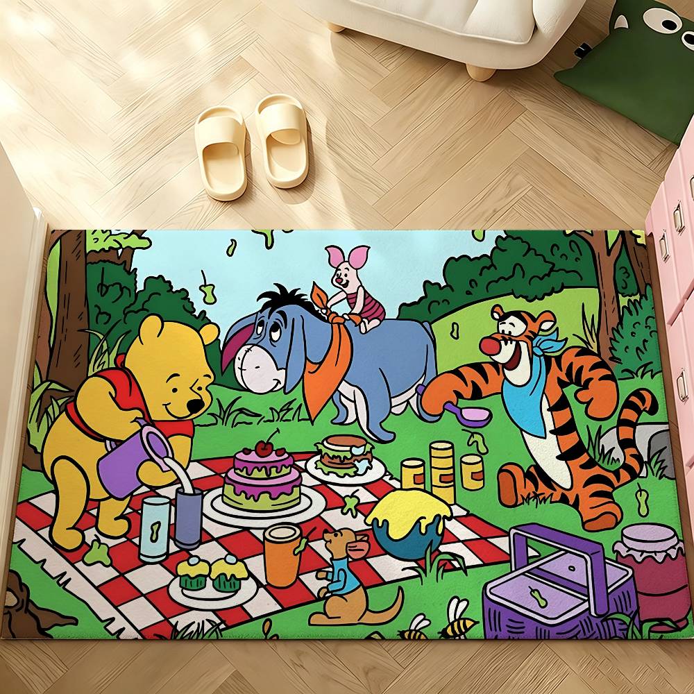 Cute W-Winnie The P-Pooh-S Kawaii Carpet Bathroom Anti-slip Mat Door Mat Home Decoration Mat Entrance Door Mat Scratch-resistant