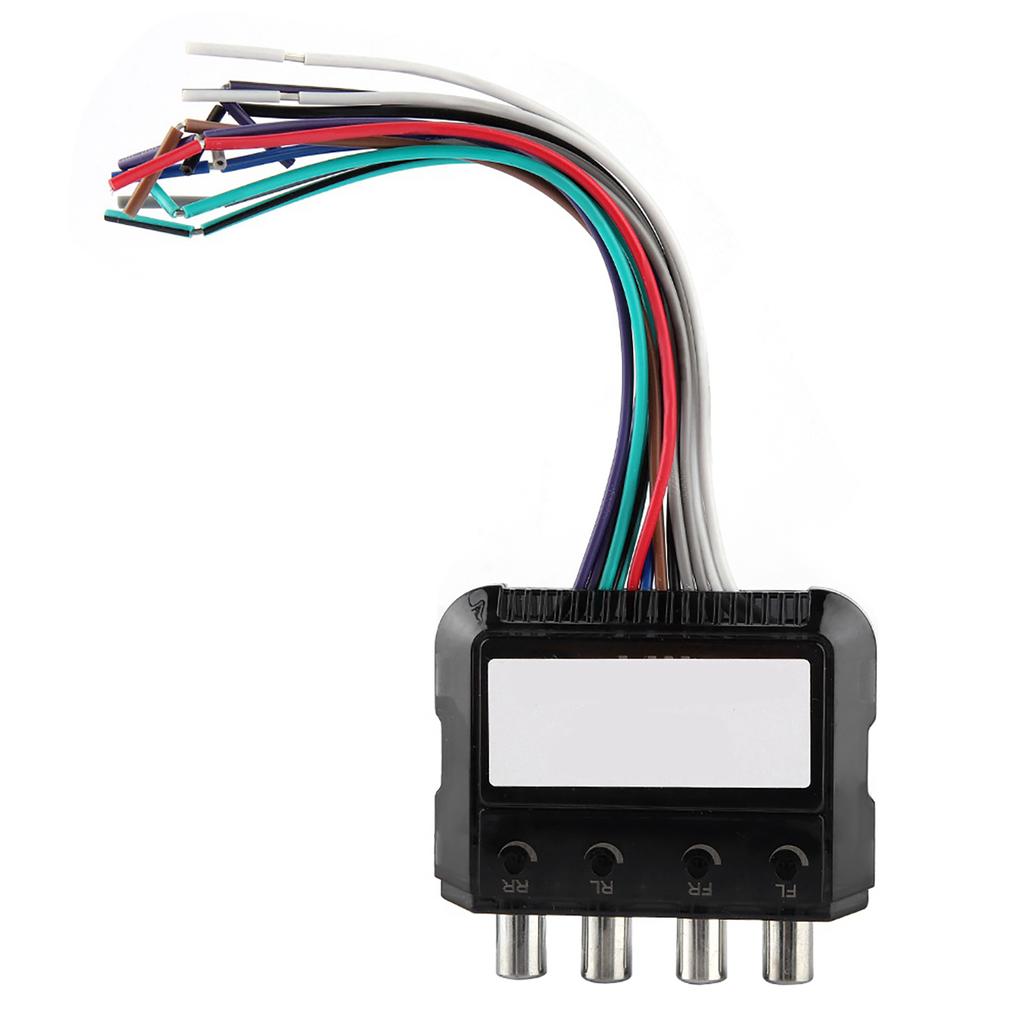 Car Stereo Subwoofer 4 Channel High to Low Audio Converter with Power Amplifier Control Wire