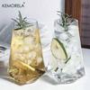 KEMORELA 500ML Vertical Geometric Highball Glass Modern Cocktail Drinking Glass for Water Beer Juice - Practical & Stylish