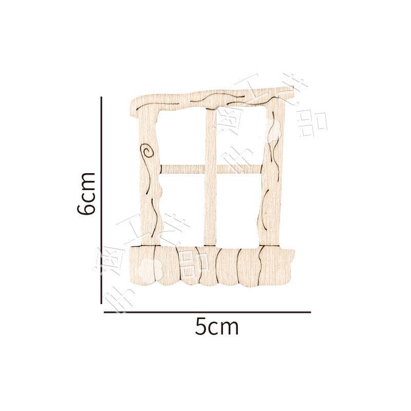 Wooden Fairy Door & Window Set - DIY Unfinished Garden Accessory