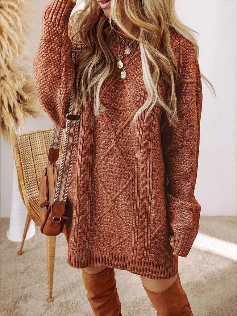 New Arrivals Women's Fashion Loose Lazy Style Sweater Dress