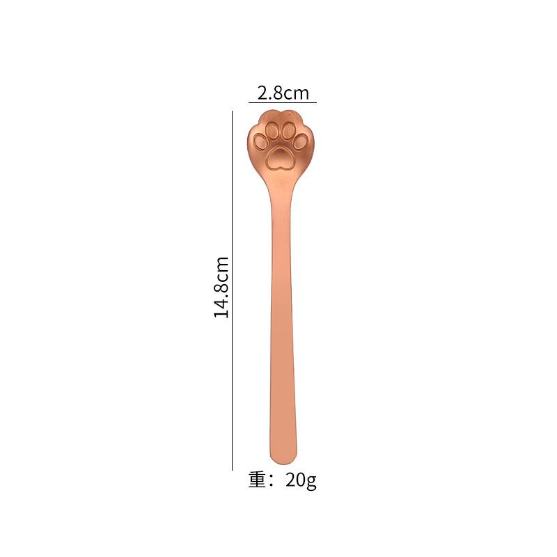 

Coffee Spoon 304 Stainless Steel Lovely Cat Claw Dessert Ice Cream Hollow Spoon Tableware Dinner Cultery Set Kitchen Accessories