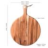 Round Cutting Small Leaf Acacia Wooden Cutting Pizza Kitchen Cutting Board with Natural Stylish Kitchen Lunch Bread Cutting Steak Outdoor X X Board,
