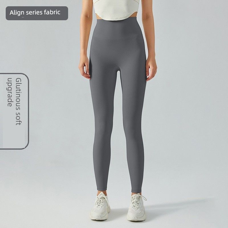 

Export Spring and Summer New Product No Embarrassment Line Ankle-Length Pants Women s Running Sports High Waist Tight Peach Hip Nude Feel Yoga Pants Haiyan Ash [glutinous soft upgrade]] S
