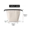 Reusable Canvas Insulated Lunch Bag Leak-Proof Large Capacity Insulated Bags Easy to Clean Food Storage Handbag