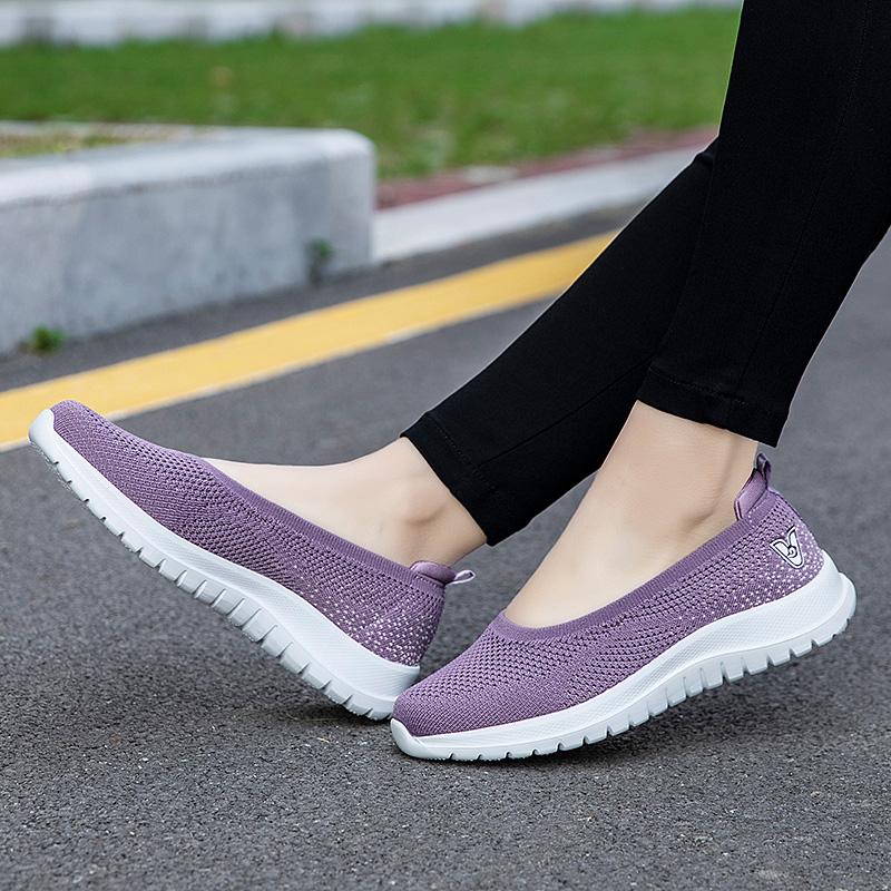 Fashion Casual Breathable Flat Shoes for Women Soft Sole Comfort Slip On Walking Shoes Woman Lightweight Shallow Mouth Summer Loafers
