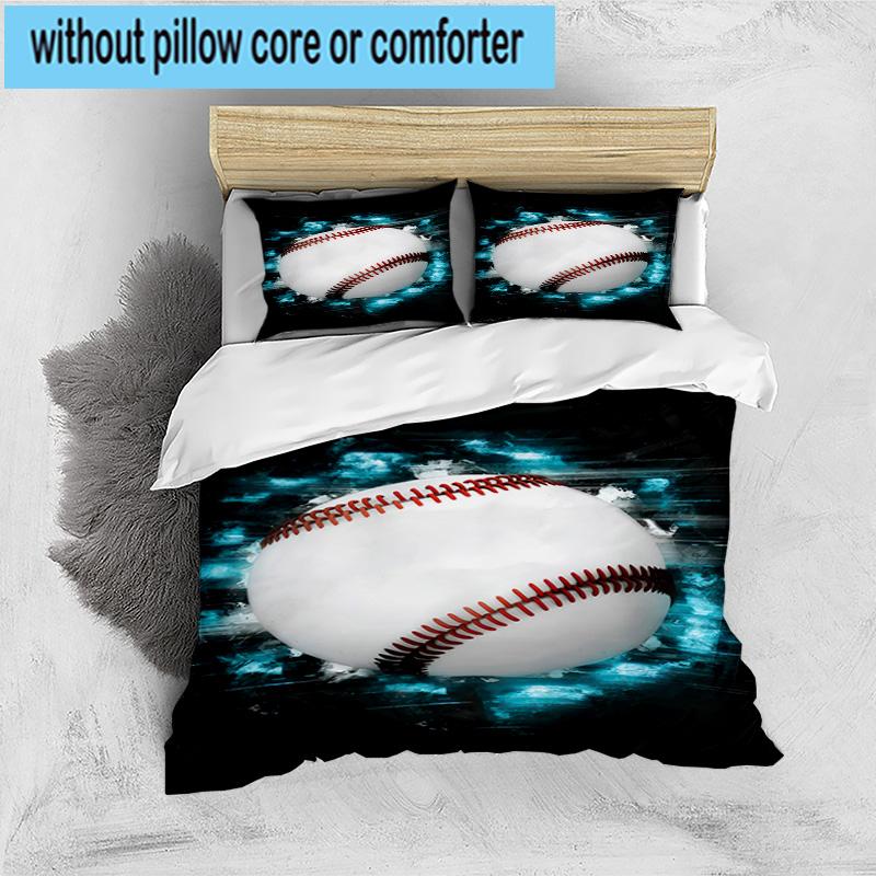 Flaming Football In Action 3pcs Bedding,Including 1pc Duvet Cover And 2pcs Pillowcases Perfect for Christmas,Ideal for Bedroom, Dormitory