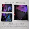 Geometric glowing shards. Bedding Duvet cover sets Duvet covers Pillowcases gifts (1 * Duvet Cover 2 * Pillowcases, without duvet insert)