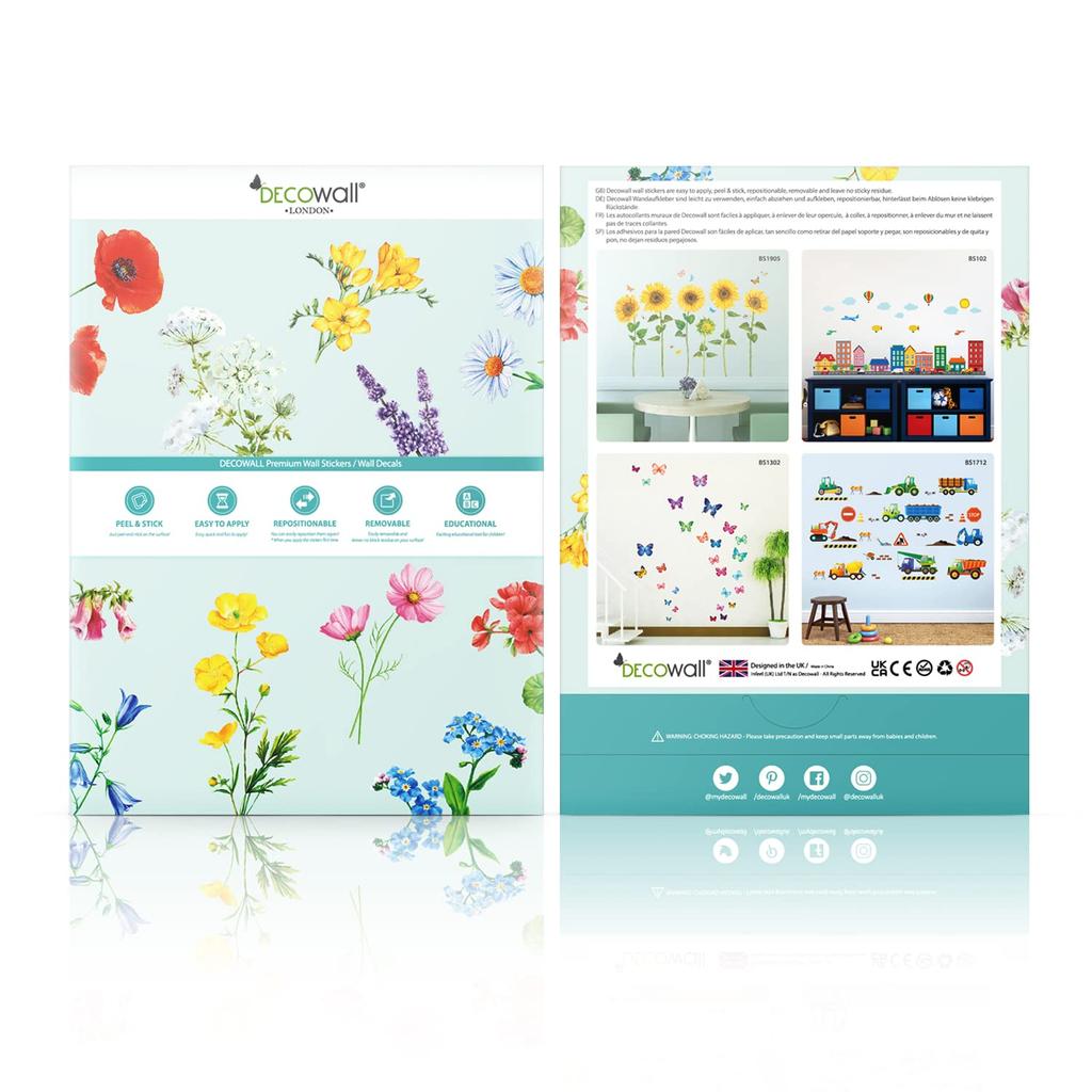 DECOWALL Underwater Marine Life Wall Stickers Decorative Wall Art for DIY Projects Wall Transfer Stickers for and Children Bathroom Room Decorative