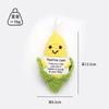 Positive Crochet Doll With Affirmation Card Energy Small Pocket Hug Playful Handmade Creative Ornaments Birthday Present Desktop Decoration