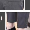 Korean Business Casual Men's Autumn New Splicing Button Zipper Pocket Fashion Solid Color Slim Versatile Straight Leg Pants