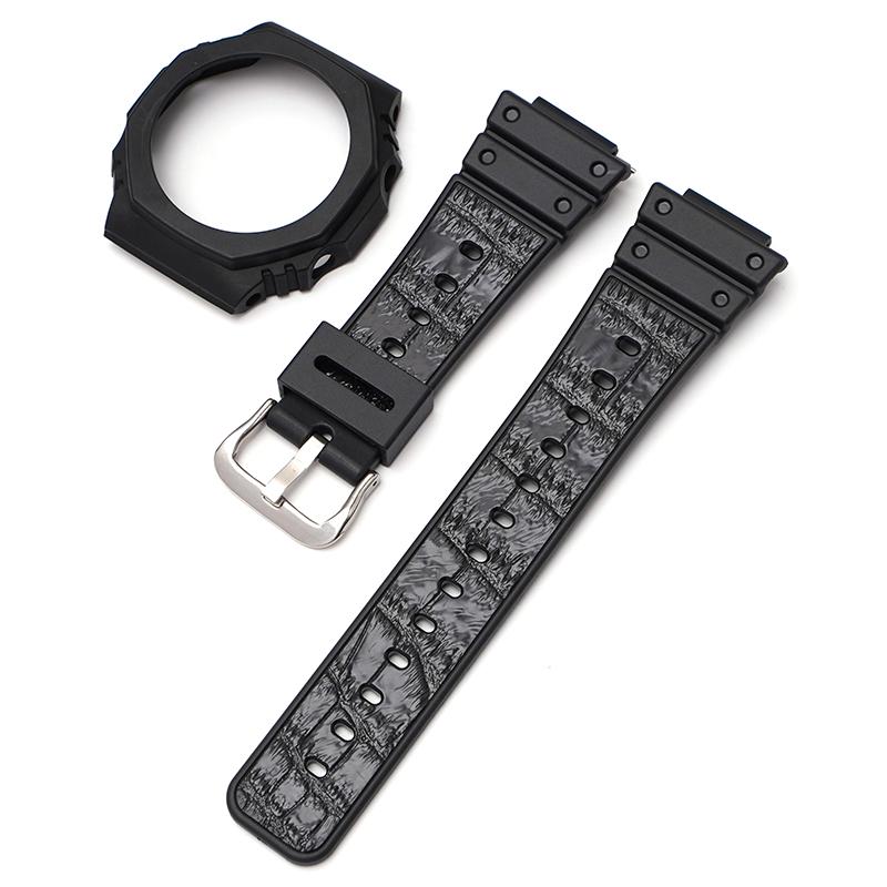 Modified Kit for Casio G-Shock GA-2100 GA-2110 Replacement Men TPU Rubber Quick Release Watch Band Strap Case Bezel Accessories