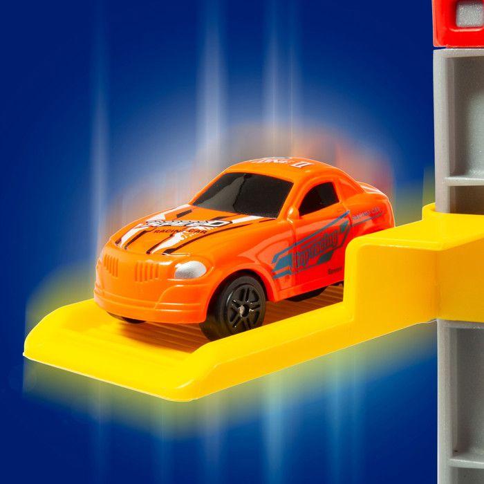 Molto Downtown 4-Story XL Toy Garage with Spiral Ramp. Garage with Service Station and Ramps. Children's Toy