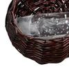 Panier à Fleurs en Osier Rotin Fait Main Suspendu au Mur Pour Jardin Plante Grimpante Pot Support de Plantes Décoration Intérieure Jardinière Murale