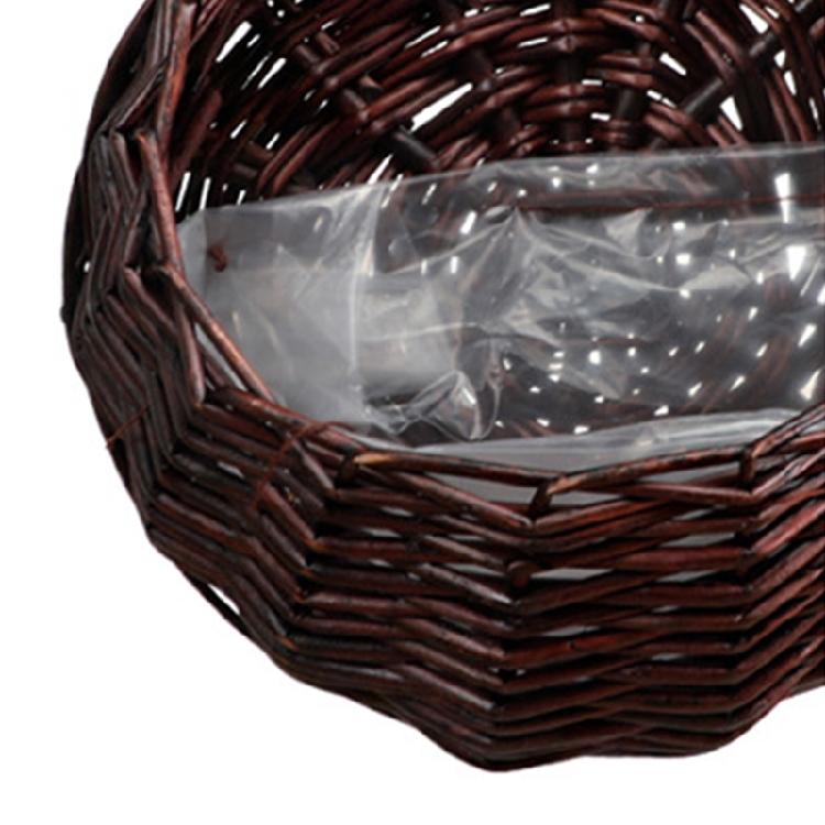 Panier à Fleurs en Osier Rotin Fait Main Suspendu au Mur Pour Jardin Plante Grimpante Pot Support de Plantes Décoration Intérieure Jardinière Murale
