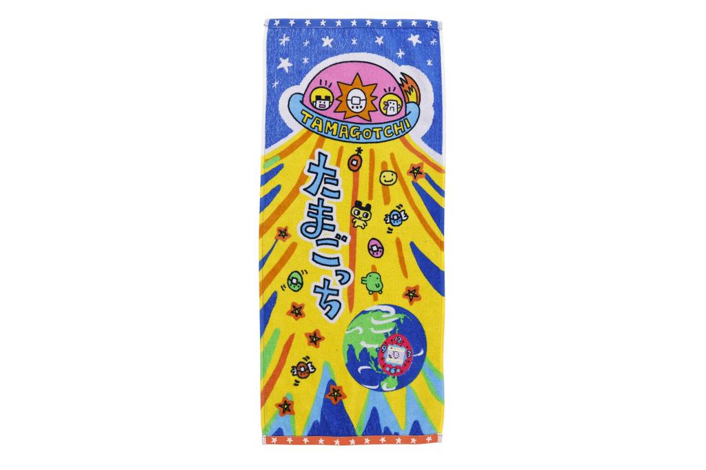 Bandai Tamagotchi Face Towel with Package and Cute 6765013600 Mouth-Patch Design, Character, Anime, Bandai, Long, Cotton,