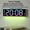 Remote Control Large Digital Wall Clock with 9 Colors Mood Light 2 Alarm Timer Table Clock 12/24H 10 Levels Brightness LED Clock