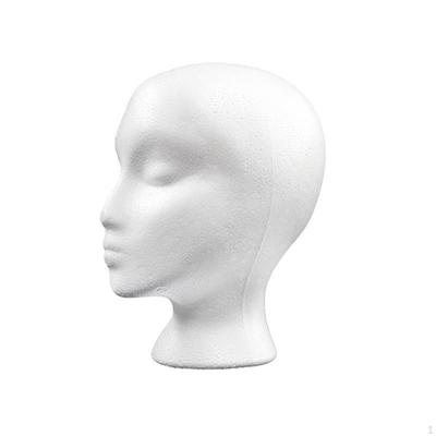 Testa per parrucca, Espositore manichino in schiuma, Parrucche cappelli da donna, Extension polistirolo, Modello manichino femminile alto