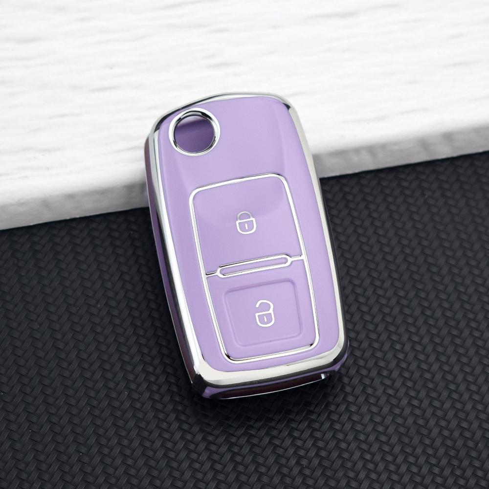 Tpu Car Key Case For Volkswagen Vw Polo Golf Passat Tiguan Beetle Caddy 2/3 Buttons Key Cover For Skoda Octavia Seat Leon Altea