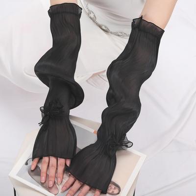 Manicotti Protettivi dal Sole Copertura Manicotto da Braccio Anti-UV Seta Ghiaccio Forniture da Viaggio per Esterni Ciclismo Guida Sport Manicotti da Braccio da Donna