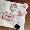 Cute Cartoon Pig Rice Ball Ice Cream Hair Magic Patch Plush Bangs Sticker Non Slip Broken Hair Holder For Girls Makeup Washing