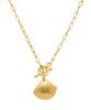 Alleun Silver 925 Shell Pendant Clip Silver Chain Necklace