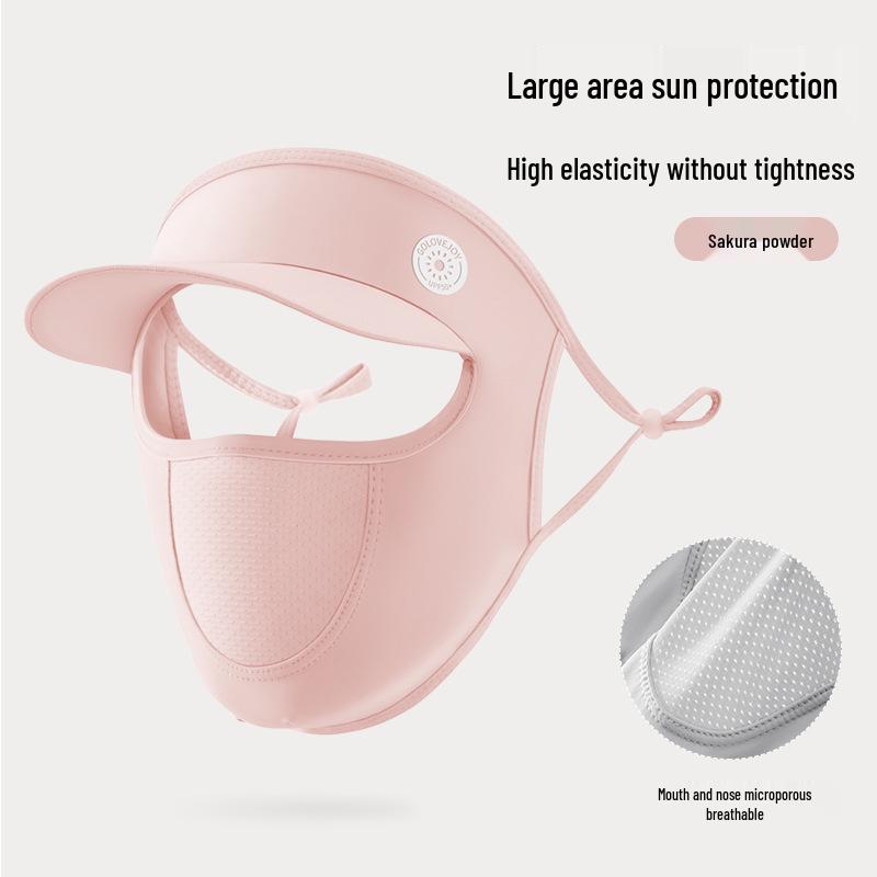 Women's Summer Ice Silk Facekini: UV-Protective Sunshade Mask for Outdoor Activities