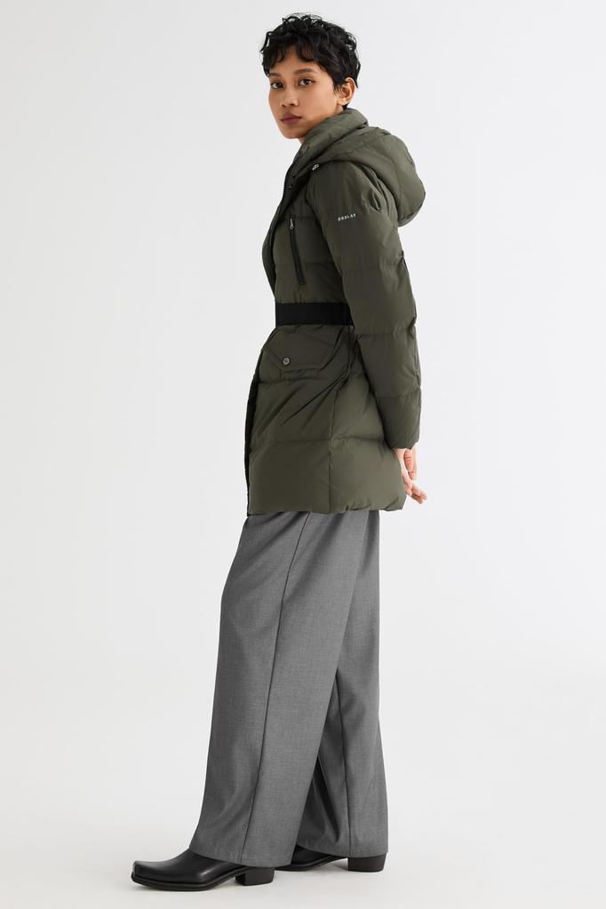 Orolay Hooded Down Regular Perfect for and Outdoors Size Women's Jacket, Mid-Length, Fit, Windproof, Cold-Resistant, Water-Repellent, Winter,