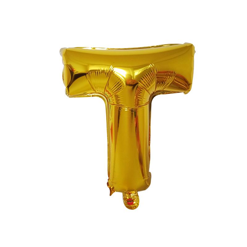 50pcs Letter Balloon Aluminum Foil 50 Cm Bright Gold Silver Aluminum Film Letter Balloon
