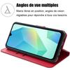 Coque de protection - BOOLING - pour Samsung Galaxy A16 4G/5G - Antichoc - Cuir Synthétique Rouge - Porte-Cartes