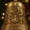 Nativity Bell Ornament Christmas Nativity Scene Bell Tree Ornament Religious Catholic Hanging Decoration for Christian Family Home Party Decor