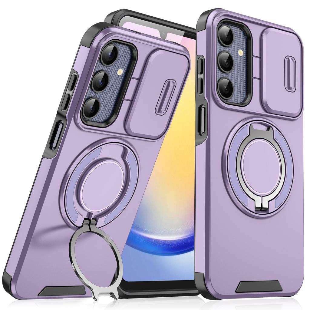 Applicable To Samsung S26ultra Collar Window A25 Mobile Phone Case A36 Rotating Bracket S24FE Protective Case