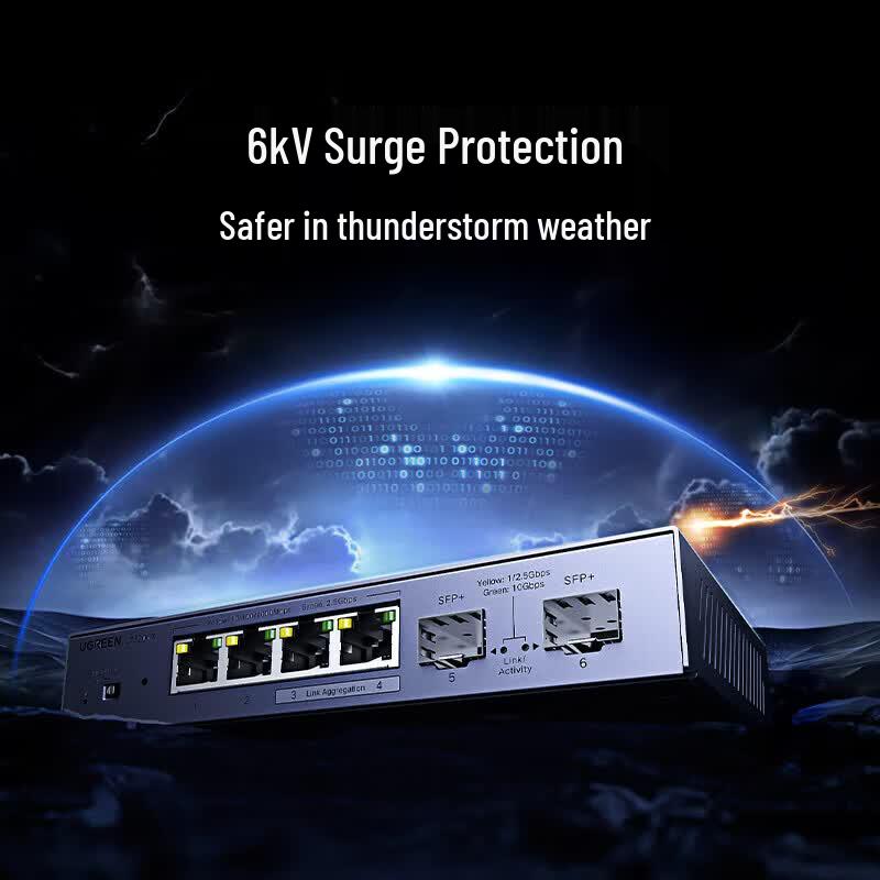 UGREEN 6-Port 2.5G/10G SFP+ Ethernet Switch