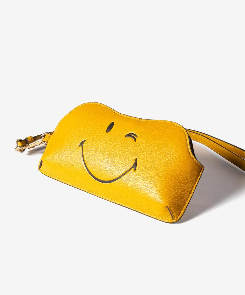 Anya Hindmarch Sunglasses Case 5050925 Sunglasses Holder Wink in Capra MUSTARD/Mustard [Used]