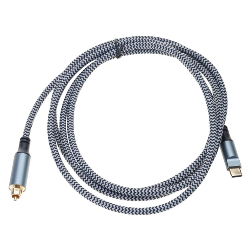 USB C Digital Fiber Optical Analog Sound Cable SPDIF Digital Sound Converter Cable for HDTV Multimedia Speaker