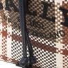 Bally Cleoh 21 Drawstring Closure Striped Decor Leather Bucket Bag Women Handbags Gray Brown 6300233
